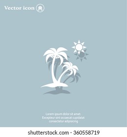 exotic island web icon. vector design