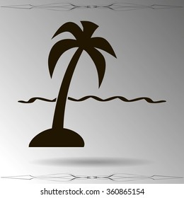 exotic island web icon. vector design