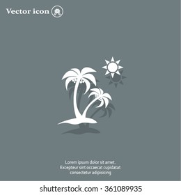 exotic island web icon. vector design