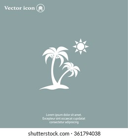 exotic island web icon. vector design