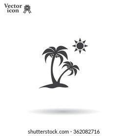 exotic island web icon. vector design