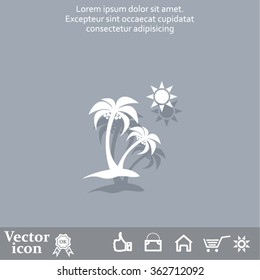 exotic island web icon. vector design