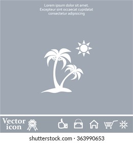 exotic island web icon. vector design