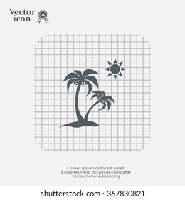 exotic island web icon. vector design