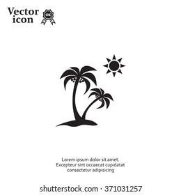 exotic island web icon. vector design