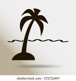 exotic island web icon. vector design