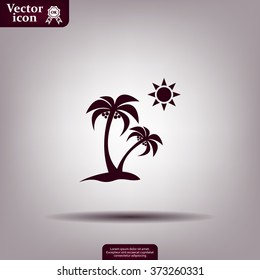 exotic island web icon. vector design