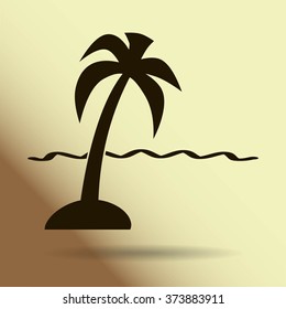 exotic island web icon. vector design