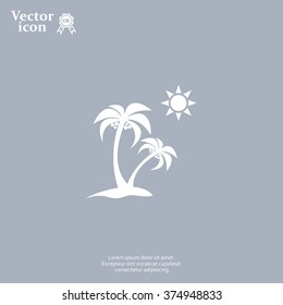 exotic island web icon. vector design