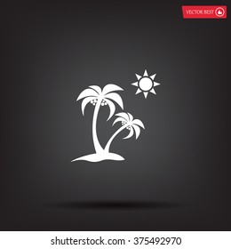 exotic island web icon. vector design