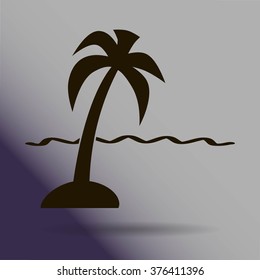 exotic island web icon. vector design