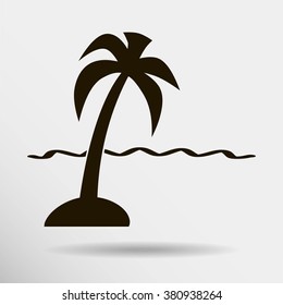 exotic island web icon. vector design