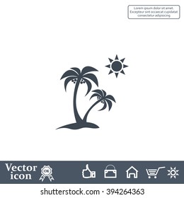 exotic island web icon. vector design