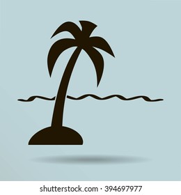 exotic island web icon. vector design