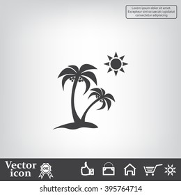 exotic island web icon. vector design