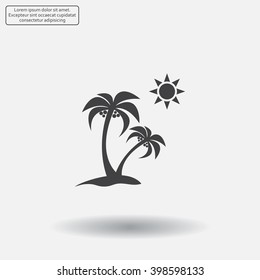 exotic island web icon. vector design