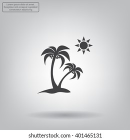 exotic island web icon. vector design