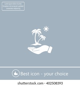 exotic island web icon. vector design