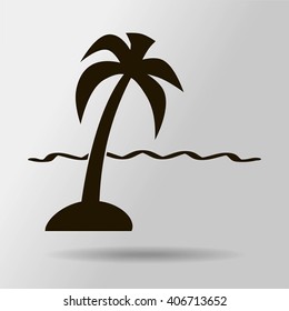 exotic island web icon. vector design