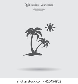 exotic island web icon. vector design