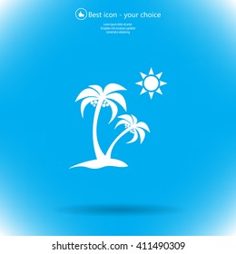 exotic island web icon. vector design