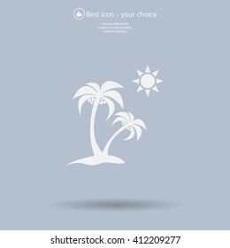 exotic island web icon. vector design