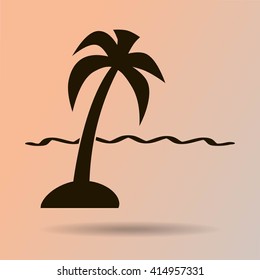 exotic island web icon. vector design