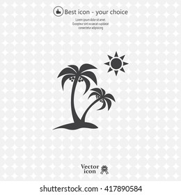 exotic island web icon. vector design