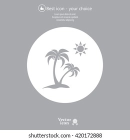 exotic island web icon. vector design