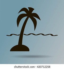 exotic island web icon. vector design