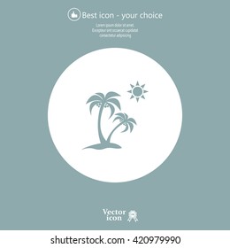 exotic island web icon. vector design