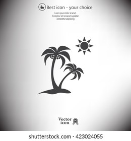 exotic island web icon. vector design
