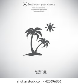 exotic island web icon. vector design