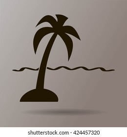exotic island web icon. vector design