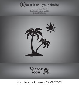 exotic island web icon. vector design