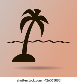 exotic island web icon. vector design