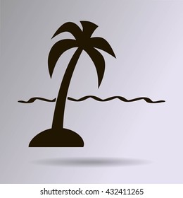 exotic island web icon. vector design