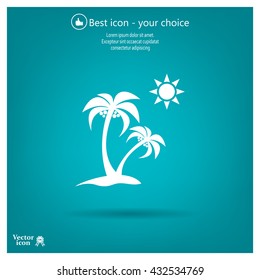 exotic island web icon. vector design