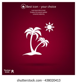 exotic island web icon. vector design