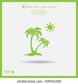 exotic island web icon. vector design