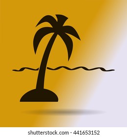 exotic island web icon. vector design