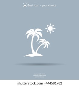 exotic island web icon. vector design