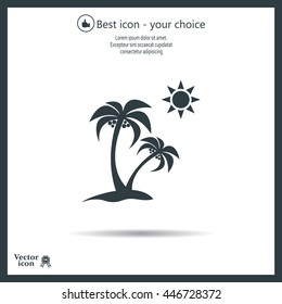 exotic island web icon. vector design