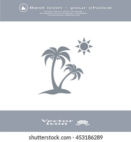 exotic island web icon. vector design