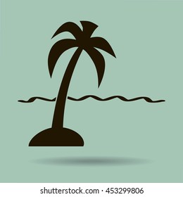 exotic island web icon. vector design
