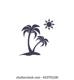 exotic island web icon. vector design