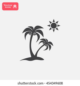 exotic island web icon. vector design