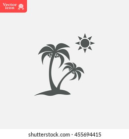 exotic island web icon. vector design