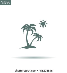 exotic island web icon. vector design