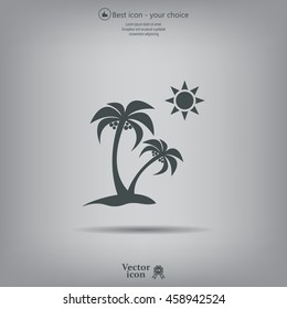 exotic island web icon. vector design